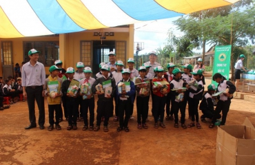 Chương trình Chính sách chi trả DVMTR đồng hành cùng học sinh đến trường tại Trường Tiểu học A Ma Khê – huyện Krông Búk.