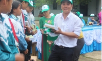 Trường THCS Lê Đình Chinh xã Ea Riêng huyện M’Đrăk – Điểm trường cuối của chương trình đồng hành cùng học sinh đến trường năm 2019