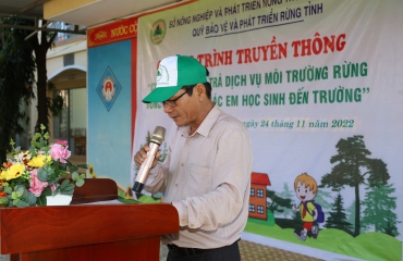 Chương trình “Chi trả DVMTR đồng hành cùng học sinh đến trường” năm 2022 tại trường THCS Cư Pui huyện Krông Bông