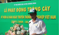 Huyện Krông Bông: tổ chức Lễ phát động trồng cây nhân kỷ niệm 63 năm ngày Lâm nghiệp Việt Nam
