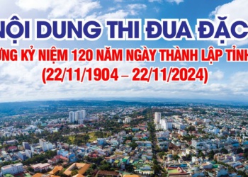 5 nội dung thi đua đặc biệt chào mừng kỷ niệm 120 năm Ngày thành lập tỉnh Đắk Lắk