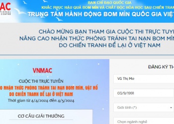 Hưởng ứng Cuộc thi trực tuyến “Nâng cao nhận thức phòng tránh tai nạn bom mìn, vật nổ do chiến tranh để lại ở Việt Nam”